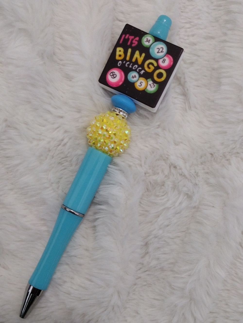 Blue and Yellow Decorative Ballpoint Pen